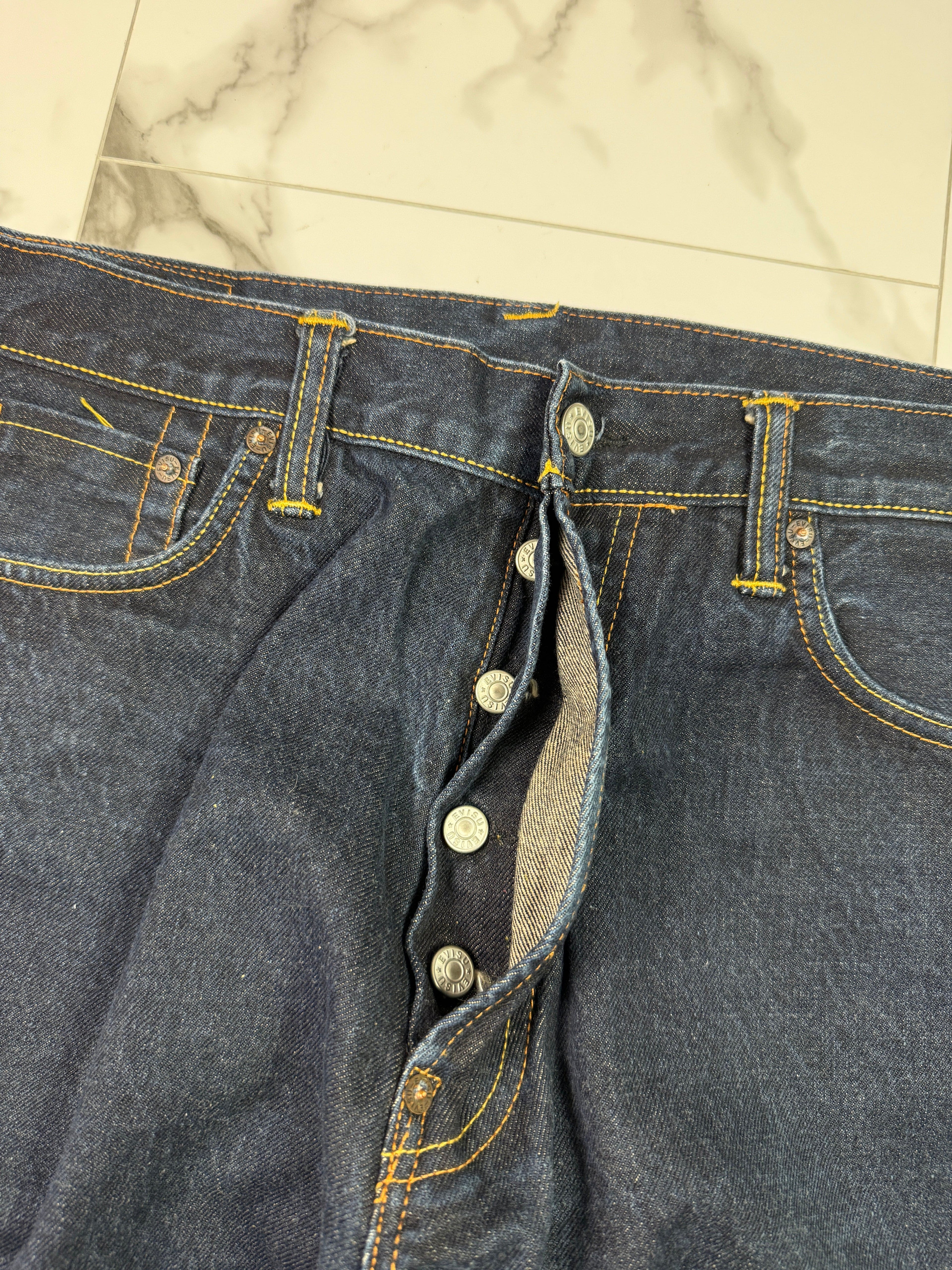 Vintage Evisu Lot 0001 Daicock Gold Denim Pants