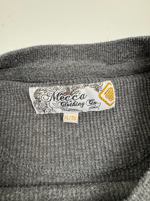 Vintage Y2k Mecca Co. Thermal L/S Tee Charcoal | Vitnage Clothing Store Canada