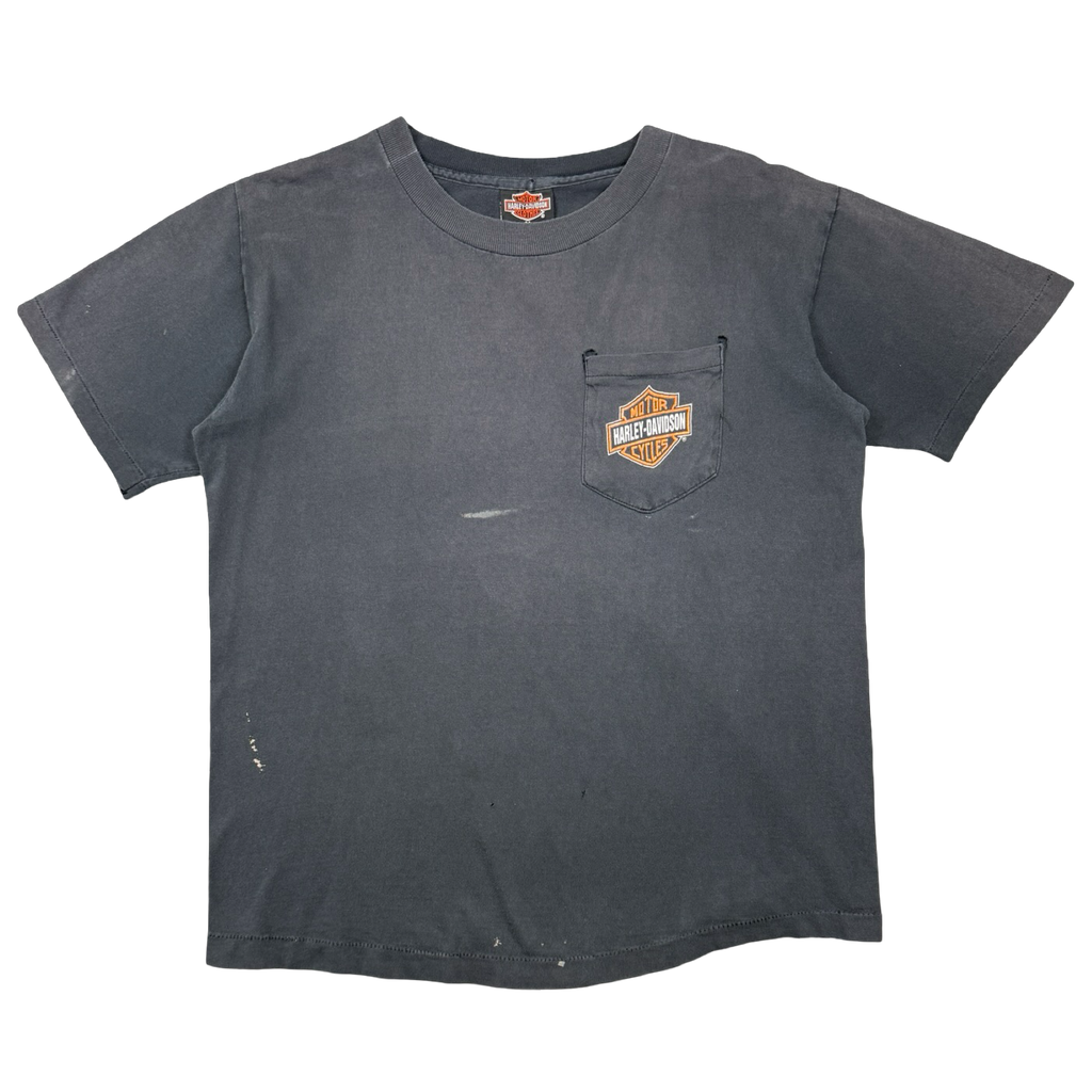 Vintage Harley Davidson Lancaster Spaceship Tee Black