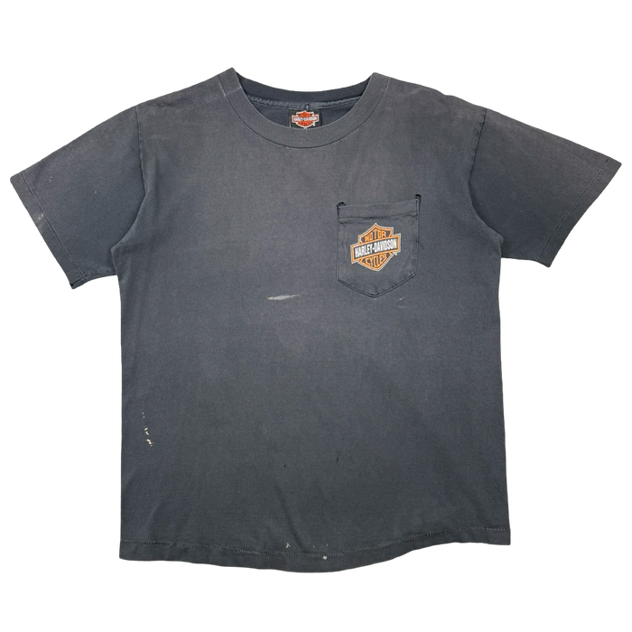 Vintage Harley Davidson Lancaster Spaceship Tee Black | Vitnage Clothing Store Canada
