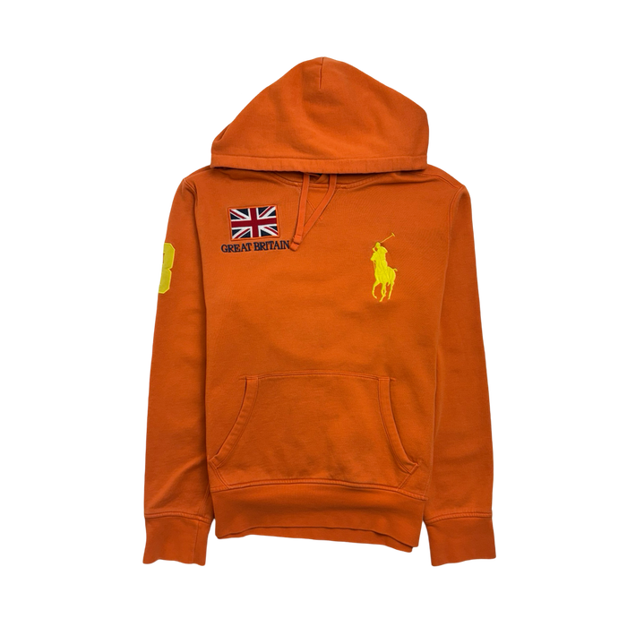 (M) Vintage 2000s Polo Ralph Lauren Hoodie Orange | Vitnage Clothing Store Canada