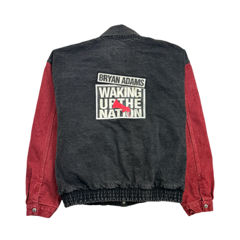 (M) Vintage Let It Rock Bryan Adams Denim Varsity Jacket