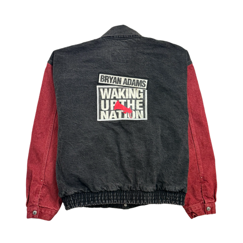 (M) Vintage Let It Rock Bryan Adams Denim Varsity Jacket | Vintage Clothing Store Canada