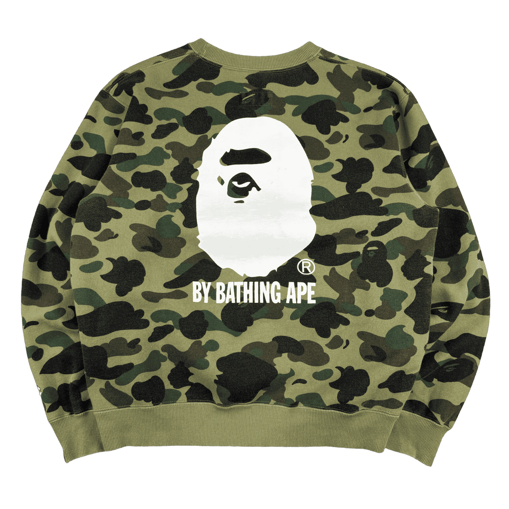 BAPE x Champion Logo Camo Sweatshirt Green (USED)