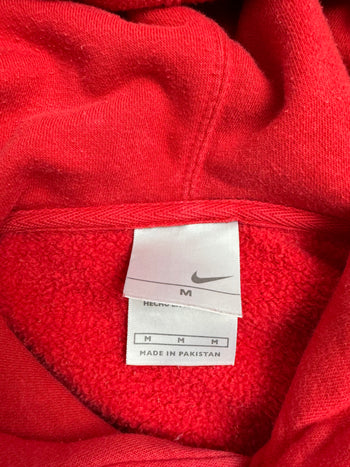 (M) Vintage 2000s Nike Big Swoosh Hoodie Red