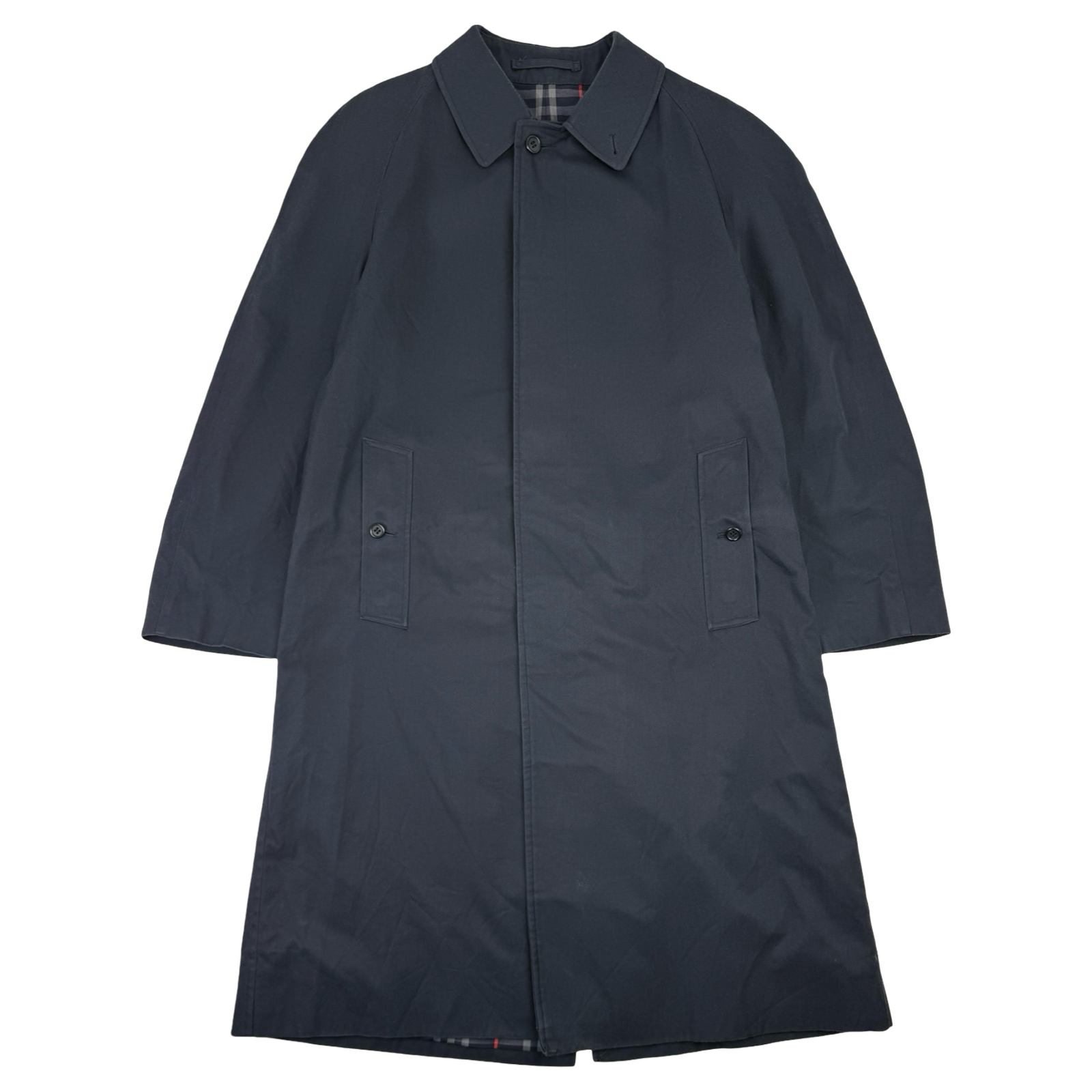 Vintage Men's Burberry Trench Coat Navy