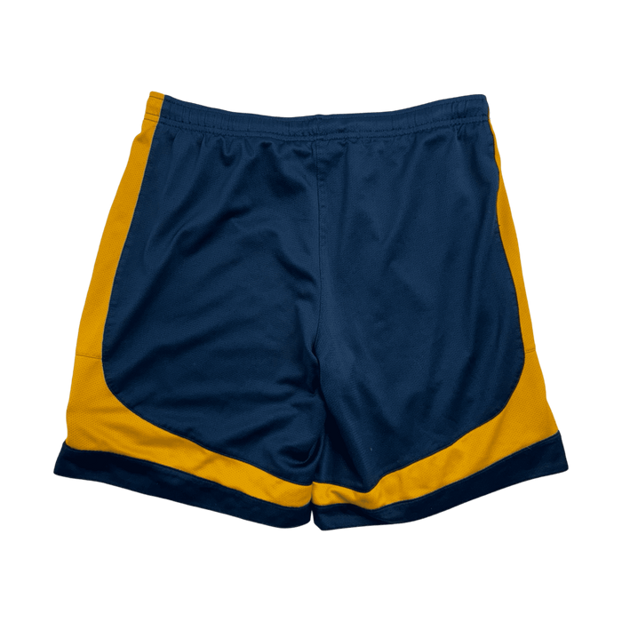 (S) Vintage 90s Nike Basketball Shorts Navy/Yellow | Vitnage Clothing Store Canada