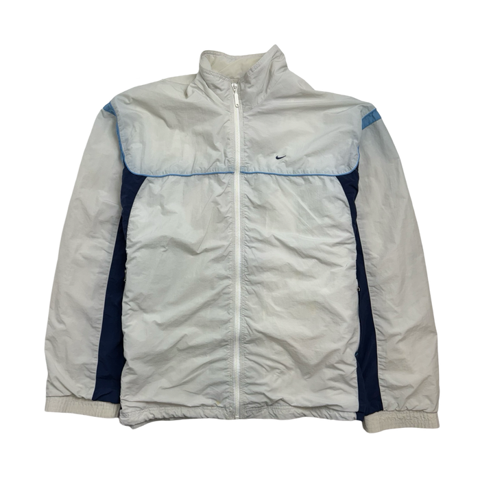 (XL) Vintage 2000s Nike Zip-Up Windbreaker Jacket White | Vitnage Clothing Store Canada