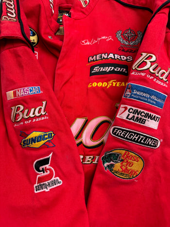 (XXL) Vintage Bud King Of Beers Racing Jacket Red