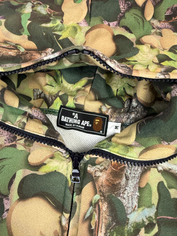 BAPE Village Camo Full Zip Up Hoodie Green (USED)