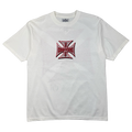 Vintage West Coast Choppers Pinstripe Cross Logo Tee White/Red