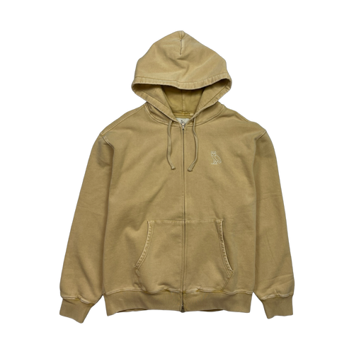 OVO Garment Dyed Zip Hoodie Croissant | Vintage Clothing Store Canada