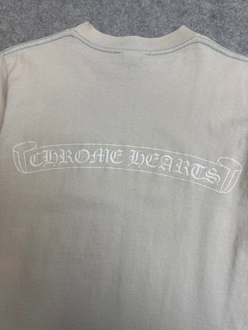 Vintage Chrome Hearts Back Scroll Pocket Tee Beige