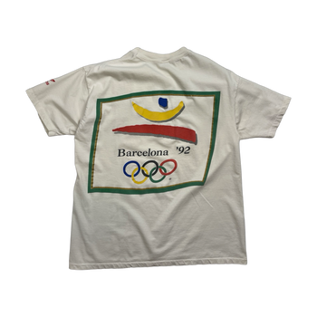 Vintage '92 Adidas Barcelona Tee White