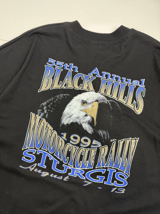 Sturgis 1995 Harley Davidson Sturgis Motorcycle Rally Tee Black | Vitnage Clothing Store Canada