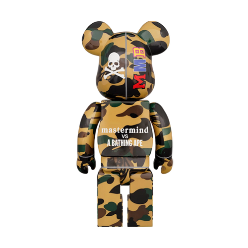 Bearbrick Mastermind vs Bape(R) 1000% Yellow Camo | Vintage Clothing Store Canada