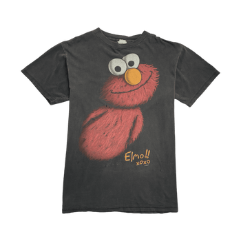 (L) Vintage 90s Sesame Street Elmo Tee Black