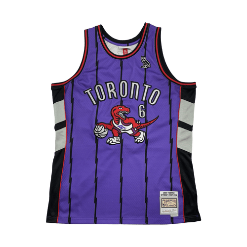 OVO Mitchell & Ness Raptors Basketball Jersey Purple/Back (USED) | Vintage Clothing Store Canada