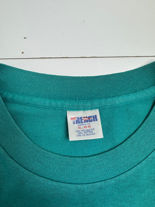 Vintage 90s Miami Dolphins Tee Aqua | Vitnage Clothing Store Canada
