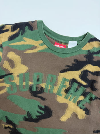 Supreme Intarsia Camo S/S Top Woodland Camo (USED)