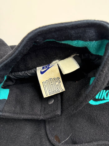 Vintage 90s Nike Force Varsity Jacket Black/Teal