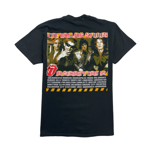 (L) Vintage '99 Rolling Stones No Security Tour Tee Black | Vintage Clothing Store Canada