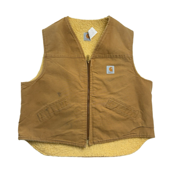 (XL) Vintage 90s Carhartt Sherpa Vest Khaki