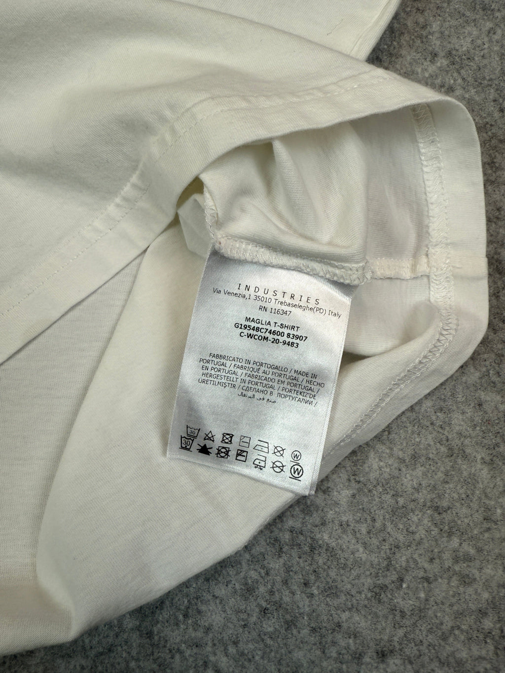 Moncler Logo Tee White (USED)