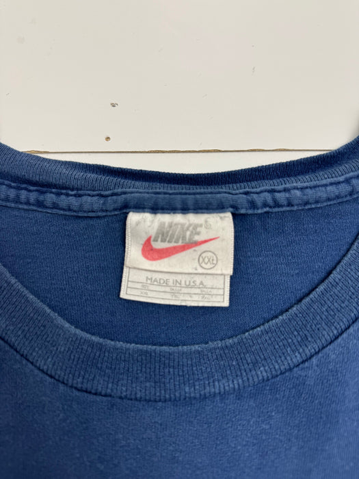 Vintage 90s Nike Side Swoosh Tee Navy | Vitnage Clothing Store Canada