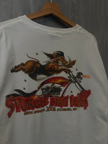 Vintage ‘06 Sturgis Biker L/S Tee White