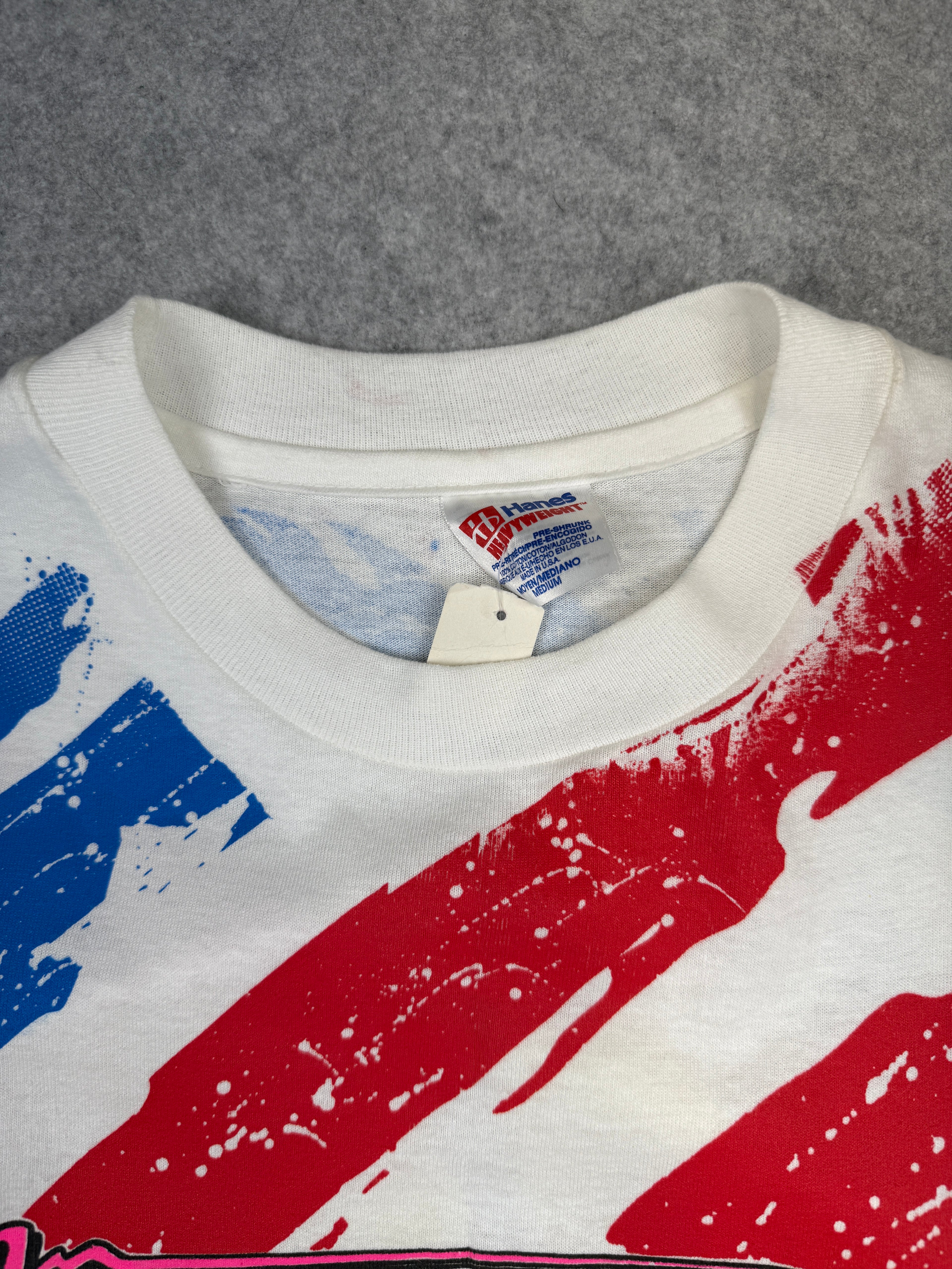 Vintage Ted Musgrave AOP Racing Tee White