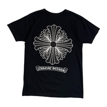 Chrome Hearts Scroll Floral Jumbo Cross Pocket Tee Black
