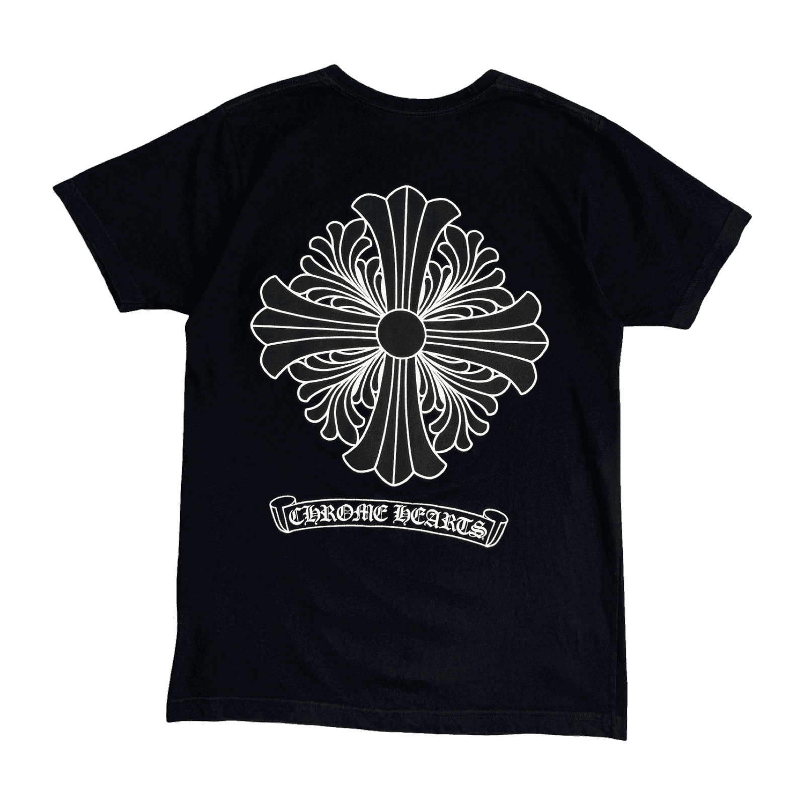Chrome Hearts Scroll Floral Jumbo Cross Pocket Tee Black