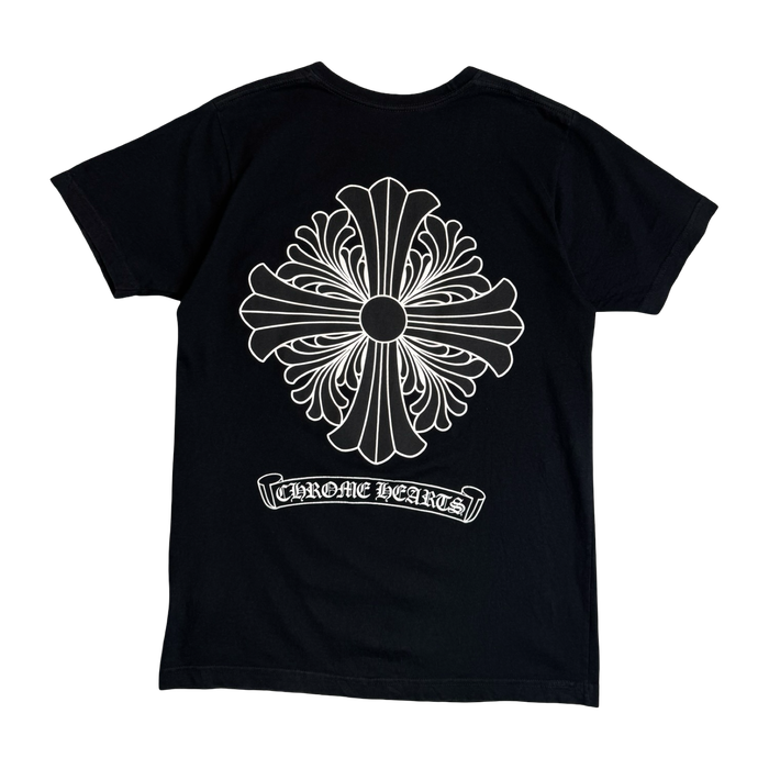 Chrome Hearts Scroll Floral Jumbo Cross Pocket Tee Black | Vitnage Clothing Store Canada