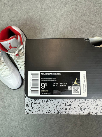 Air Jordan 5 Retro Fire Red Silver Tongue 2020 (USED)