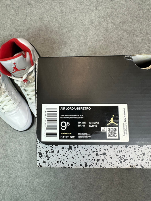 Air Jordan 5 Retro Fire Red Silver Tongue 2020 (USED) | Vitnage Clothing Store Canada
