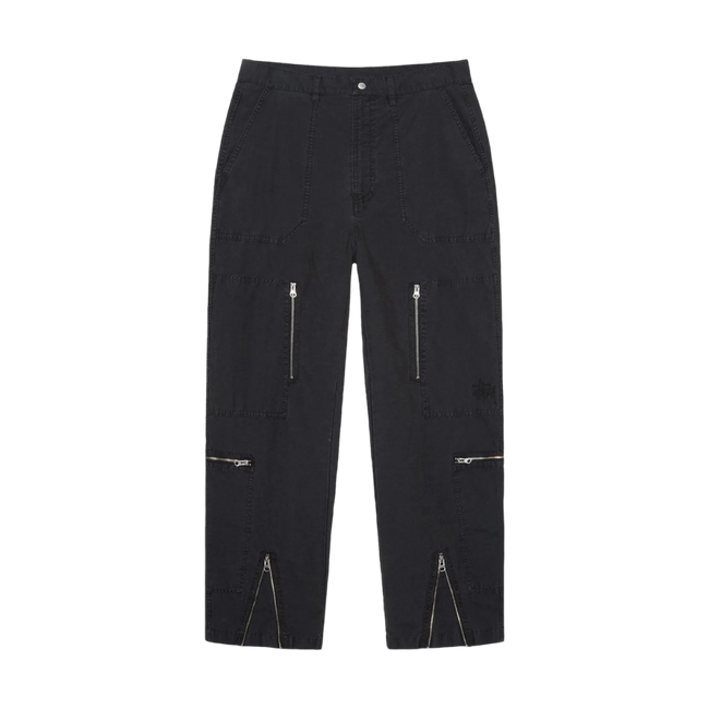 Stussy Flight Ripstop Pigment Dyed Pant Black