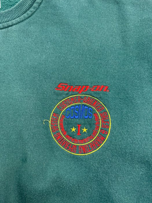 (XXL) Vintage Snap-On Sweatshirt Dark Green | Vitnage Clothing Store Canada