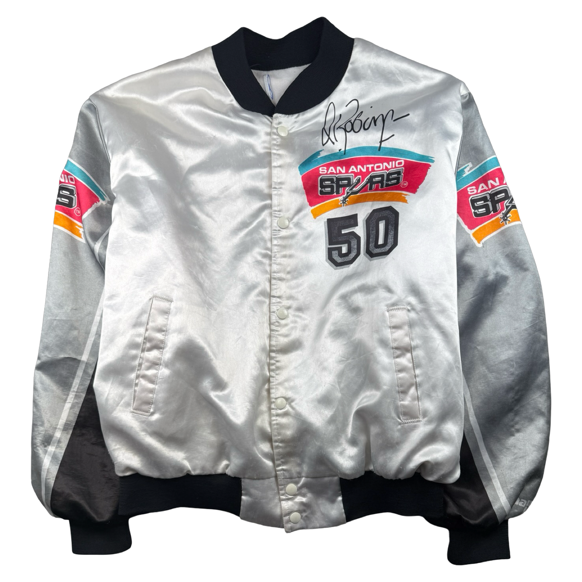 Vintage San Antonio Spurs David Robinson Satin Jacket