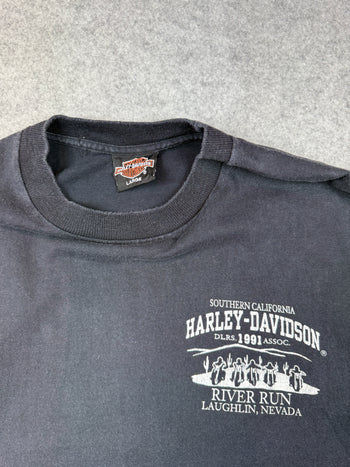 Vintage Harley Davidson 9th Annual River Run Tee Black