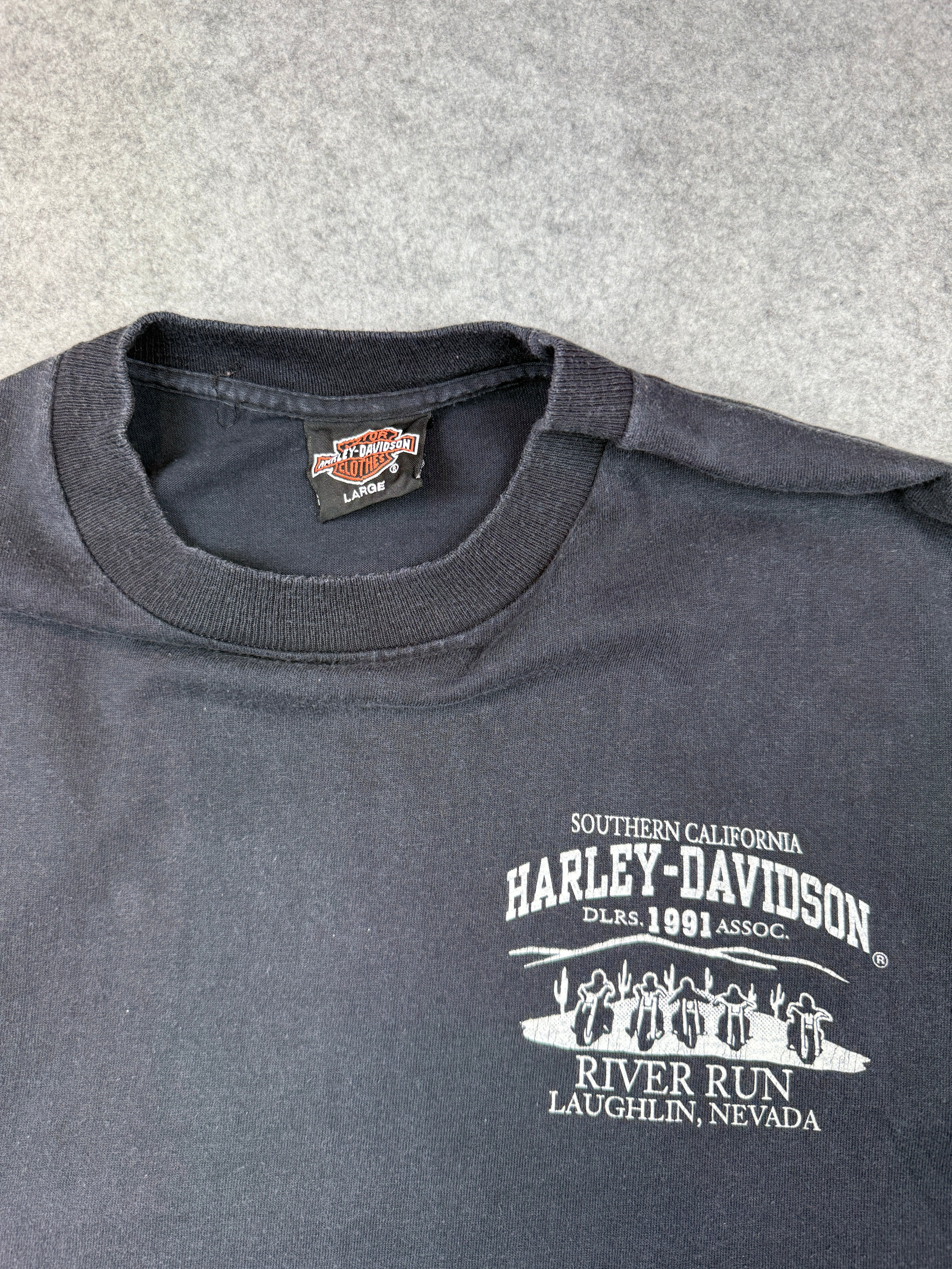 Vintage Harley Davidson 9th Annual River Run Tee Black