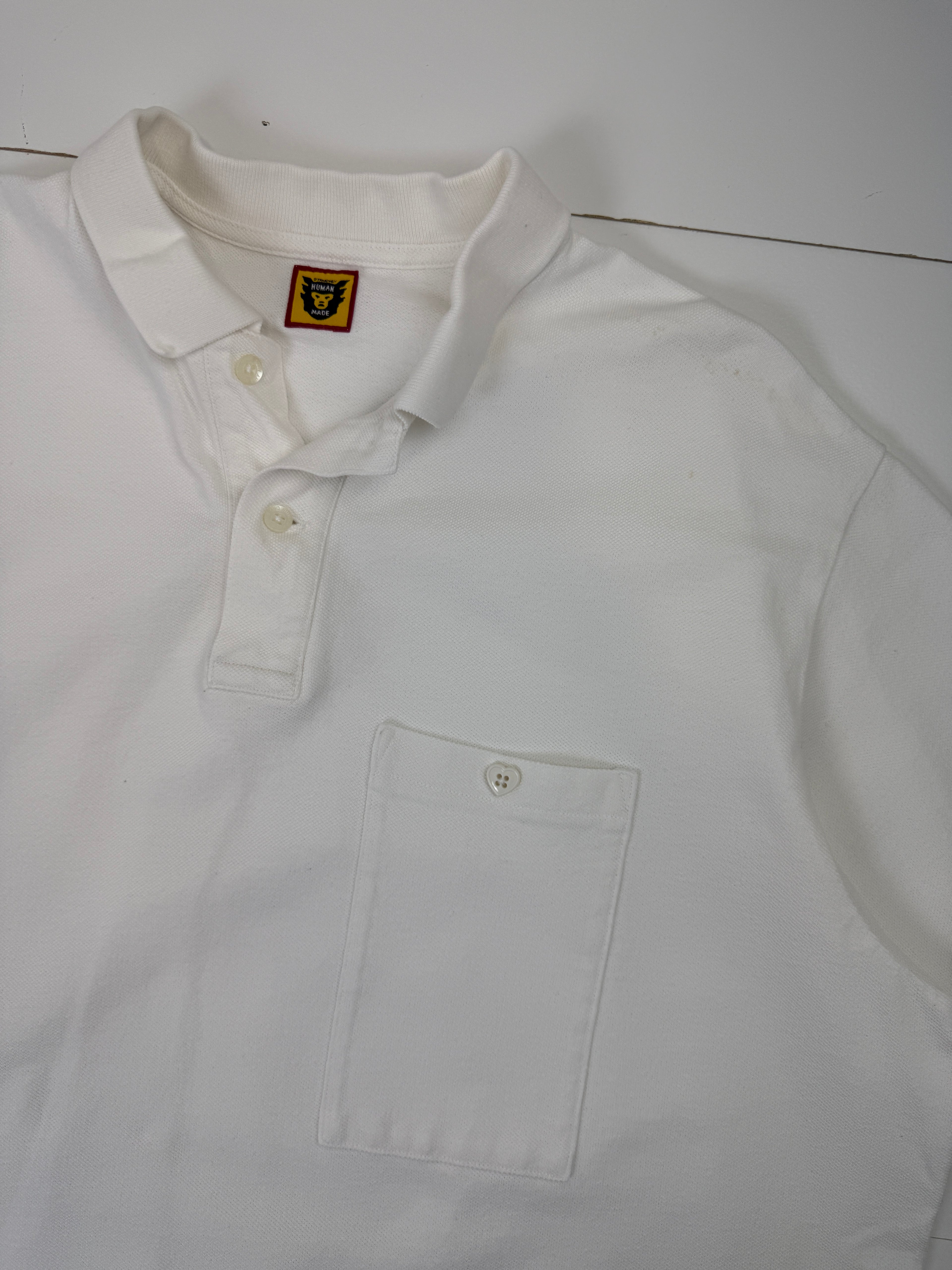 Human Made Collared Pocket Tee White (USED)