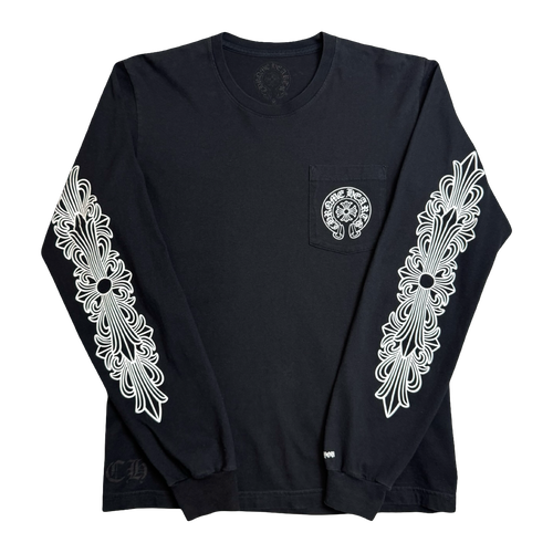 Chrome Hearts Hong Kong Horseshoe L/S Tee Black | Vintage Clothing Store Canada