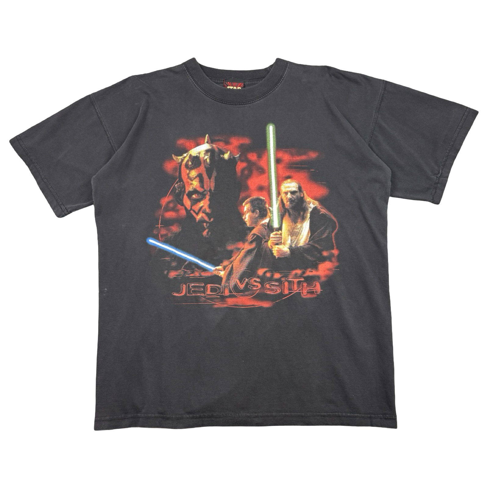 Vintage Star Wars Episode 1 Jedi vs Sith Tee Black