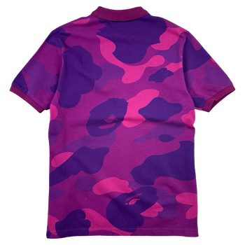 BAPE Color Camo Ape Head Tee Purple (USED)