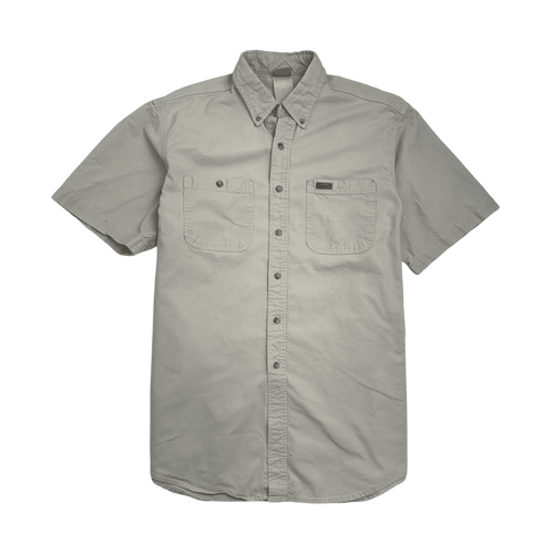 (XL) Vintage Carhartt Button-Up Shirt Khaki | Vintage Clothing Store Canada