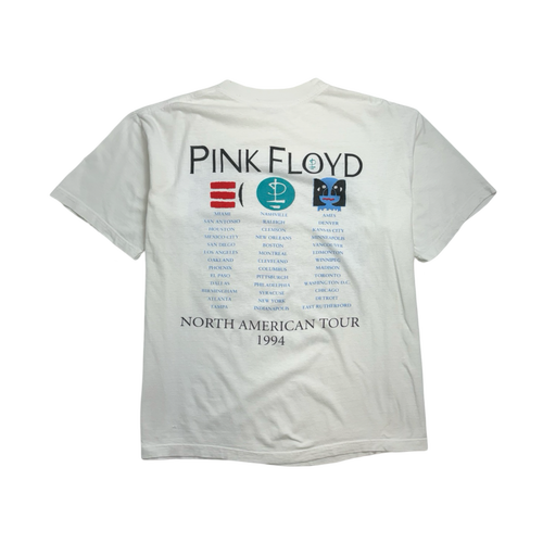 (L) Vintage '94 Pink Floyd Division Bell Tee White | Vintage Clothing Store Canada