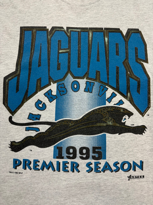 (L) Vintage '93 Jacksonvile Jaguars Tee Light Grey | Vitnage Clothing Store Canada