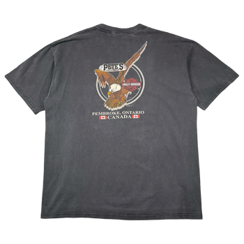 Vintage Harley Davidson Living Life At Full Throttle Tee Black