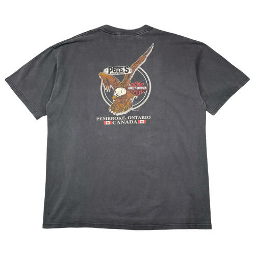 Vintage Harley Davidson Living Life At Full Throttle Tee Black | Vintage Clothing Store Canada